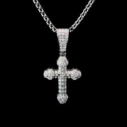 Sterling Silver VVS Moissanite 0.95 CTW with 20" Franco Chain