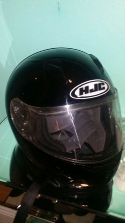 Black HJC Motorcycle Helmet. ..size xl...Great Condition!
