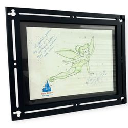 Disney Tinker Bell 17 x 14 Framed Sketch Signed Magic Kingdom 2001 - Collectible