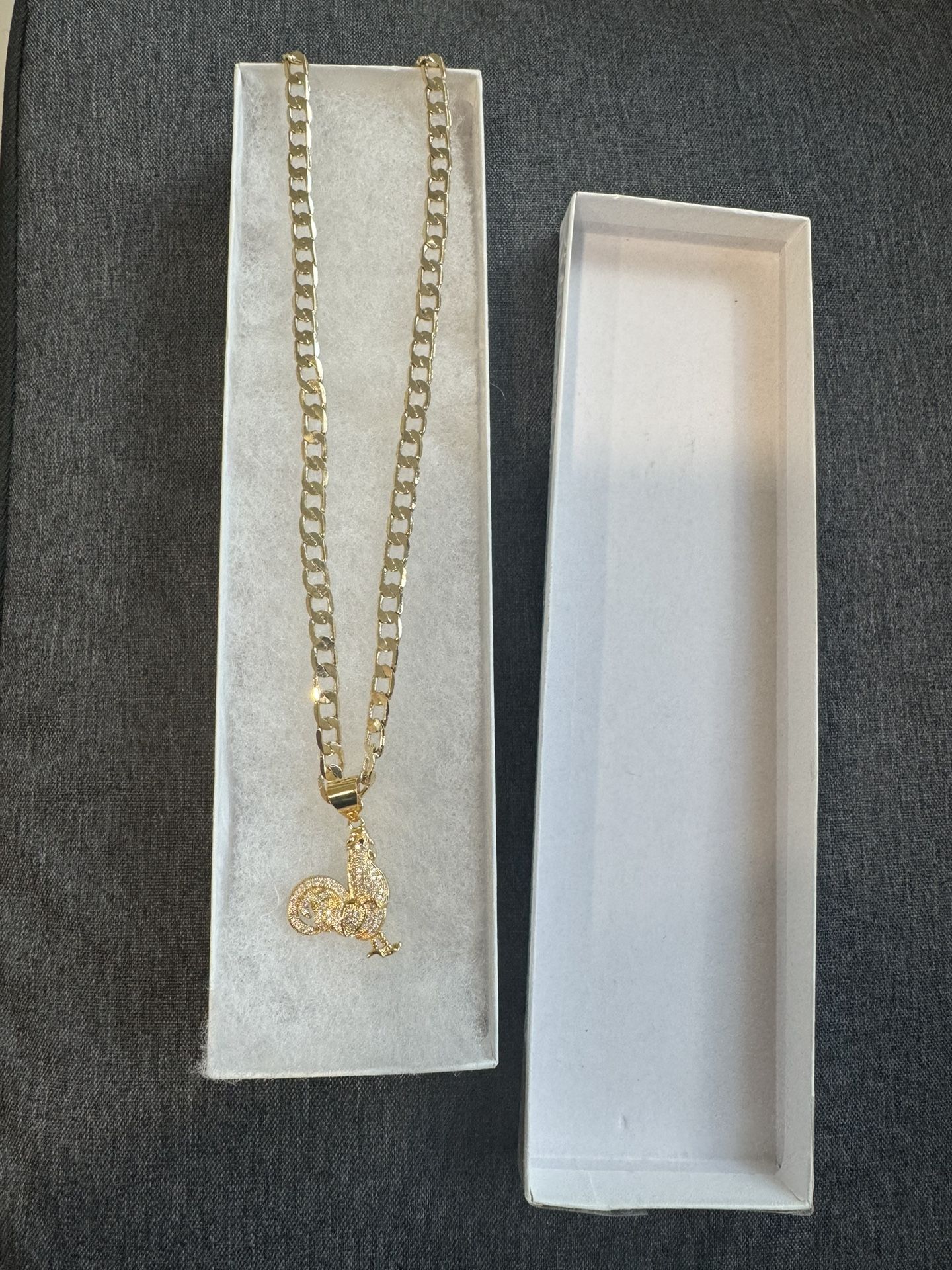 Cadena De Gallo Oro Laminado