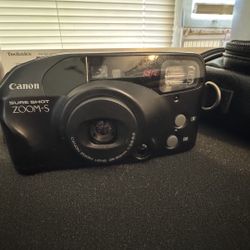 Canon Sure Shot Zoom-S film camera with case