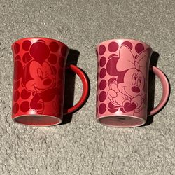 Disney Parks Walt Disney World Minnie & Mickey Mouse Polka Dot Coffee Cup Mug