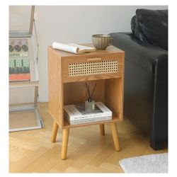 Set Of 2 Rattan Table Dresser Bedside Nightstand