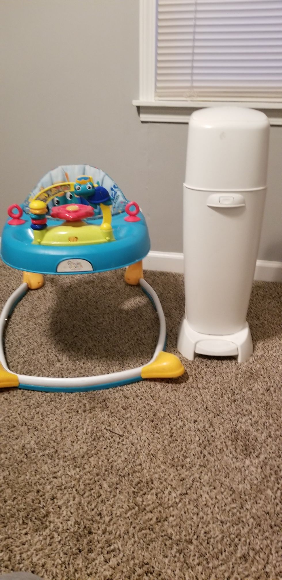 15 for Baby Walker and 5 diaper trash can