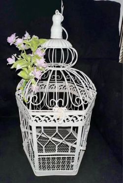 Metal bird cage or decor 23 inches tall