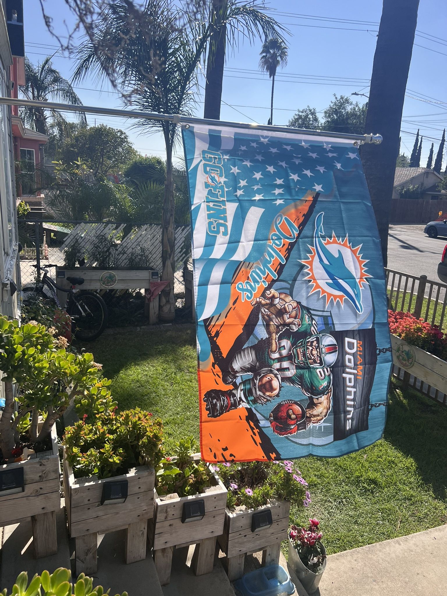 Dolphins Flag Size 3ftx5ft