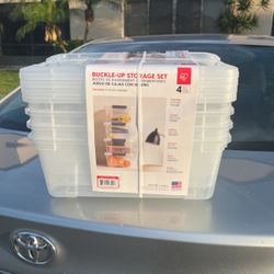 Buckle Up Storage Set/4 Pack/brand New 