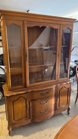 Hutch dining table and chairs