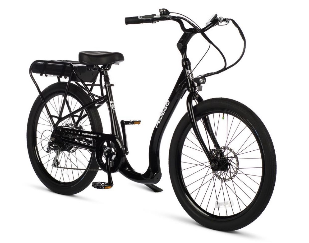 Boomerang electric bicycle on top of the line