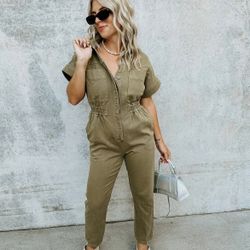 Bramwell Linen Smocked-Waist Jumpsuit