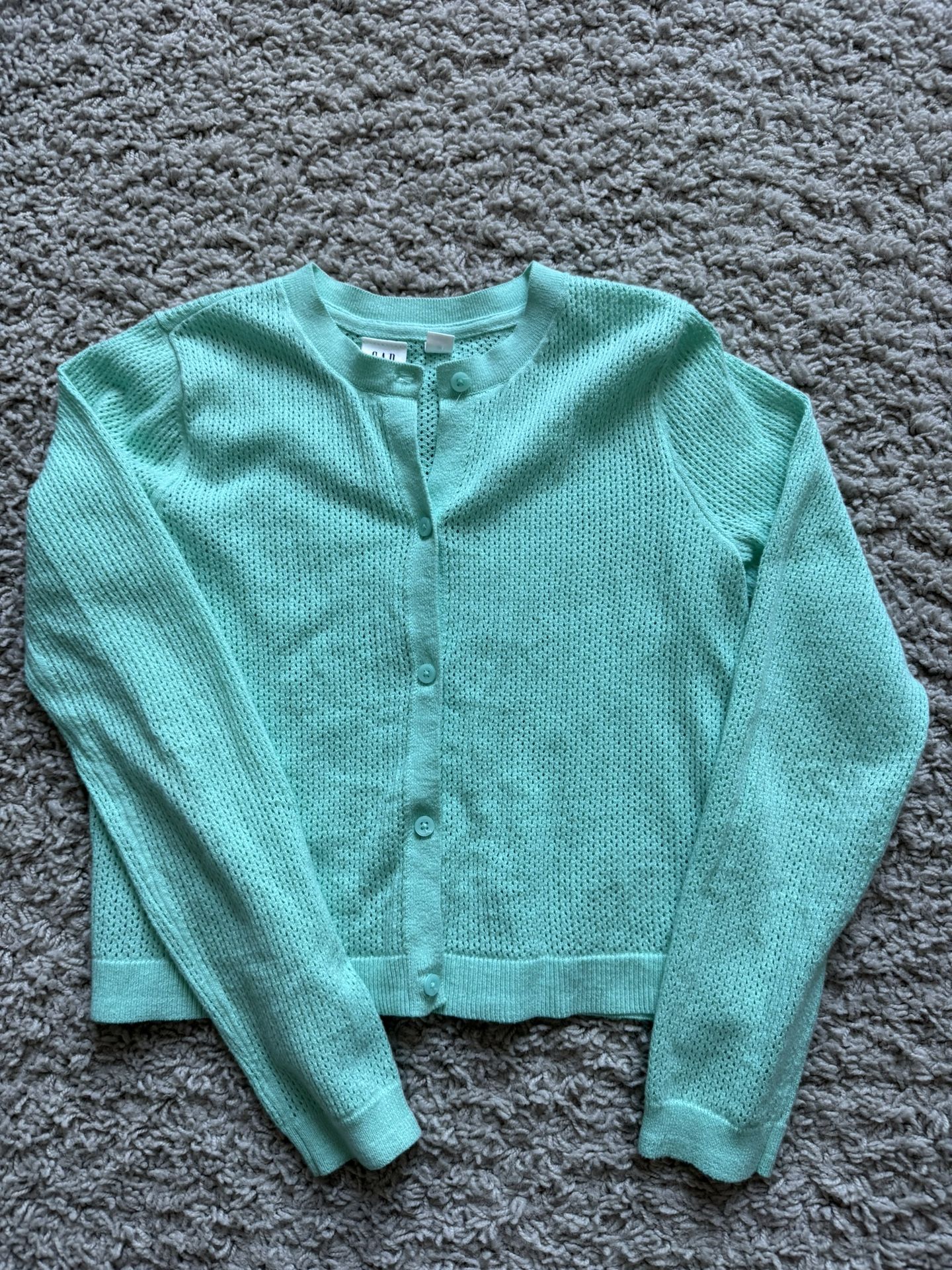 Girls Size M (6-8) Sea Green Light Sweater