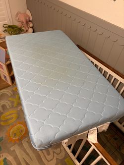 Used blue newton crib mattress