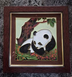 Panda Bear Picture Made With Jade 