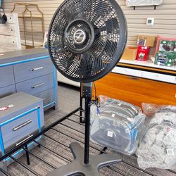 WindStorm 18" Adjustable Pedestal Fan with Remote Control, New