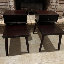 All Wood Vintage TV Stand and Media Console. Great condition and extremely well built.  Five large storage areas.  The top storage area door is covere