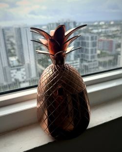 2 Absolut Elyx Copper Pineapple Cocktail Cups with Lids