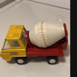 Rare Vintage Japan Bandai Pressed Steel Toy Cement Mixer
