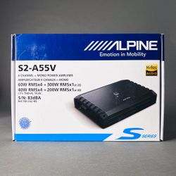 Alpine S2-A55V S-Series Next-Gen 5-Channel High-Performance Car Amplifier, Certified Hi-Res Audio