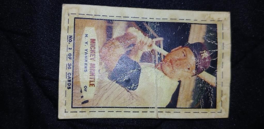 Authentic Mickey Mantle Bazooka Hand Cut Card