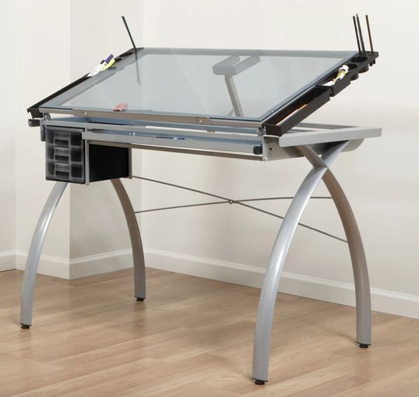 Modern Glass Drafting Table For In Centre Hall Pa Offerup Modern Glass Drafting Table