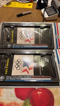 License plate frames Los Angeles 1984 Olympics