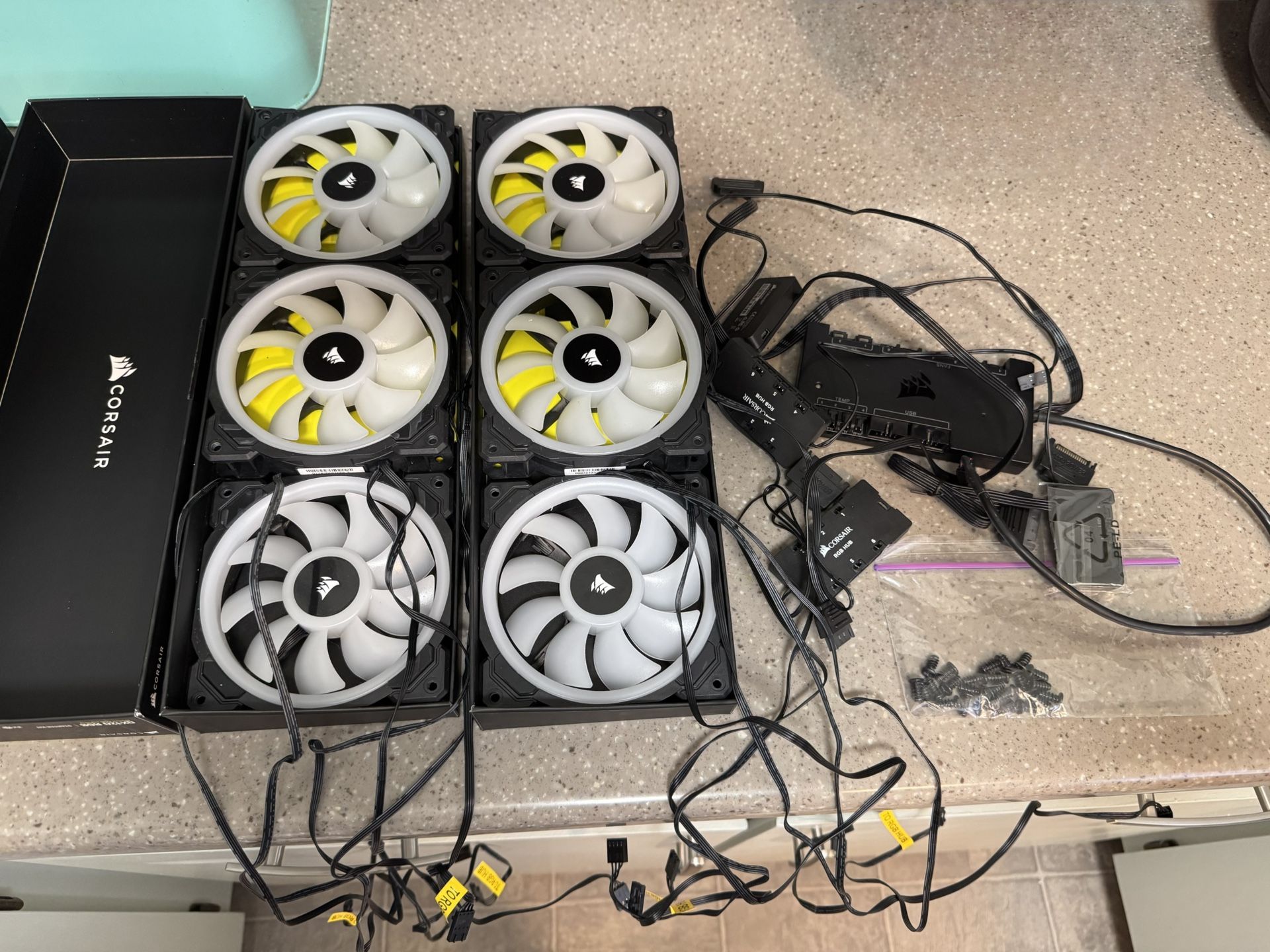 6 Corsair SP120 RGB LED 120mm Fans (CO-(contact info removed)-WW)
