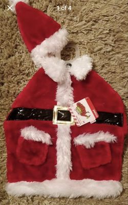 Santa Dog Costume - Size Medium