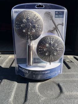 Moen Hydro Energetix Spot Resist Brushed Nickel Showerhead and Handheld Shower
