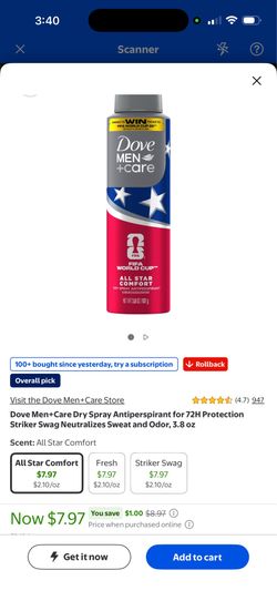 Dove deodorant