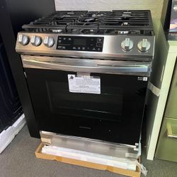 Samsung 30” Gas Range Slide In Brand New In Box