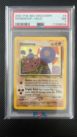 2001 Neo Discovery Hitmontop Holo PSA 7