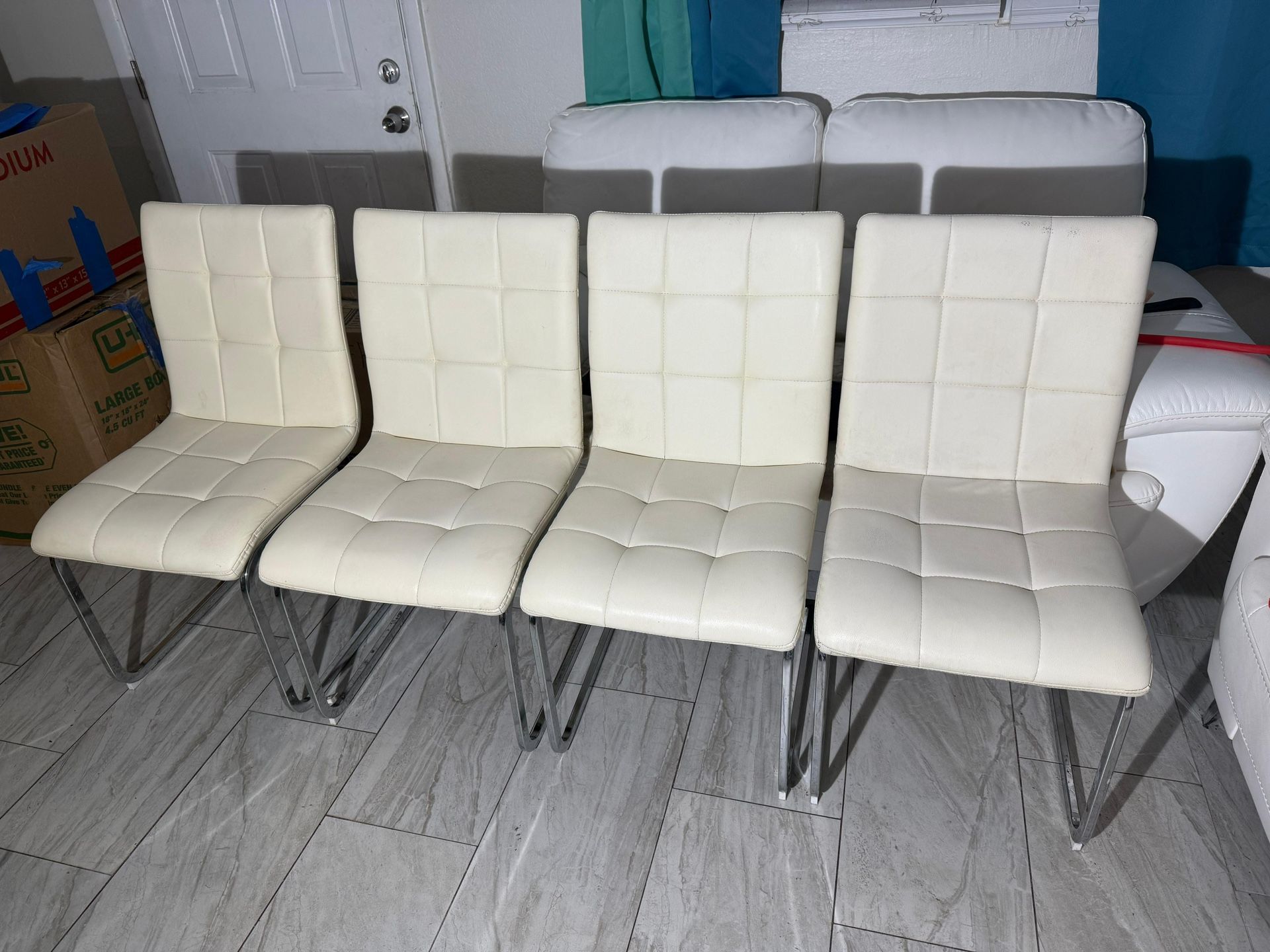 4 Off White Dining Chairs