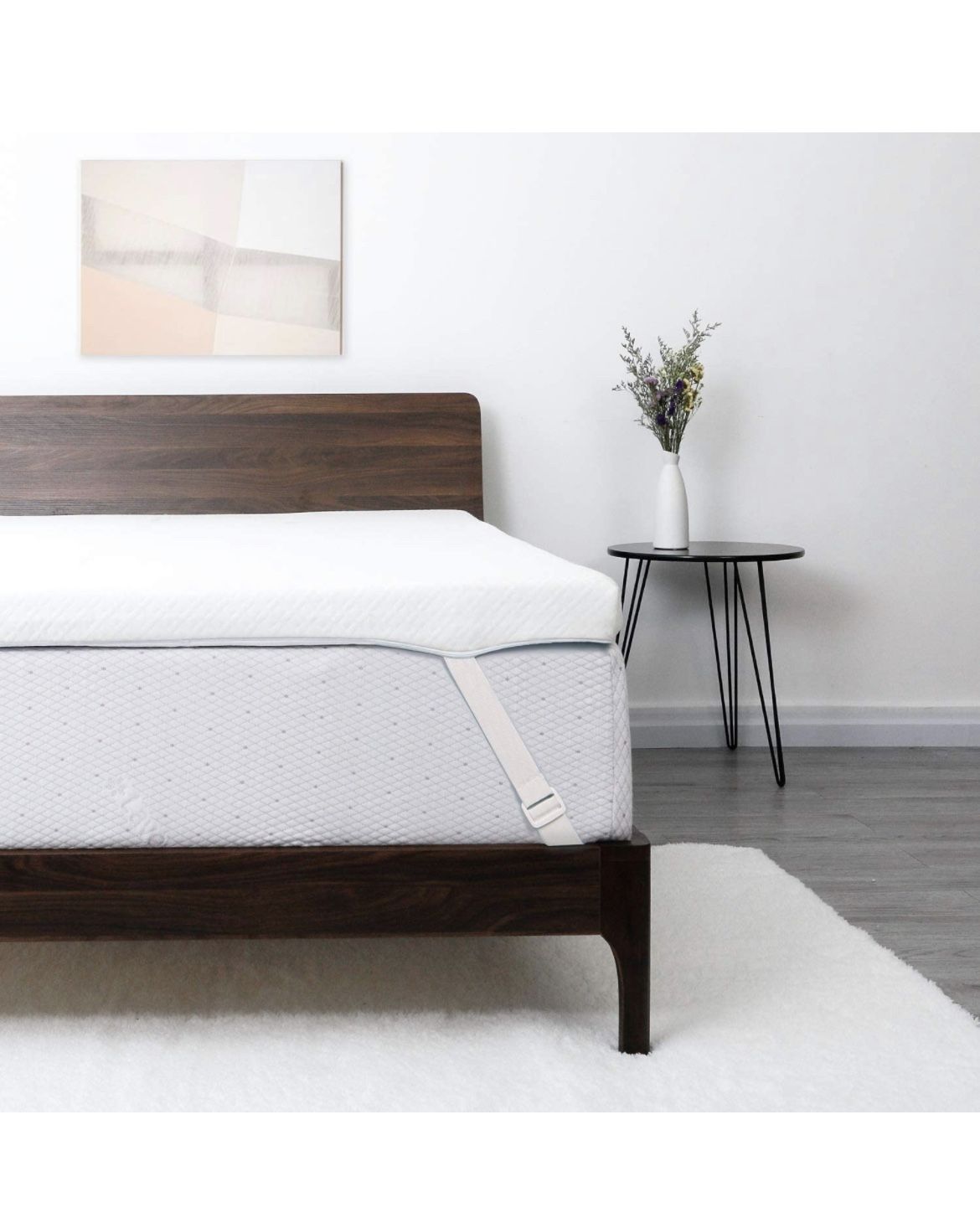Lauraland Mattress Topper Twin Extra Long (Twin XL), 4-inch Memory Foam Mattress Pad for College Dorm Bed with Washable Hypoallergenic Cooling Cover,