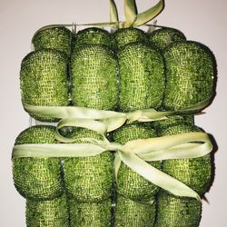 20 pcs Green beads napkin ring