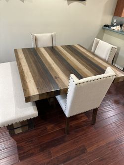 Table, Bench, Chairs Set