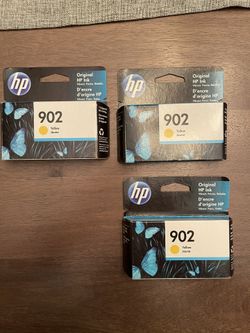 HP 902 Yellow Original Ink Cartridges (Lot of 3)