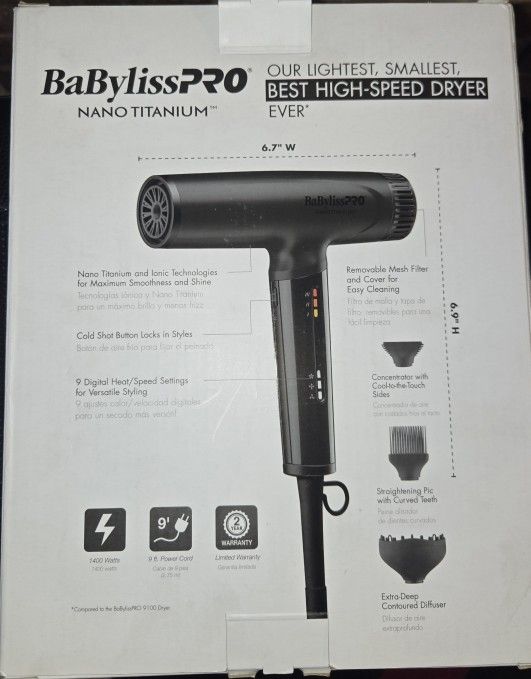 Babyliss PRO Nano Titanium High Speed DRYER