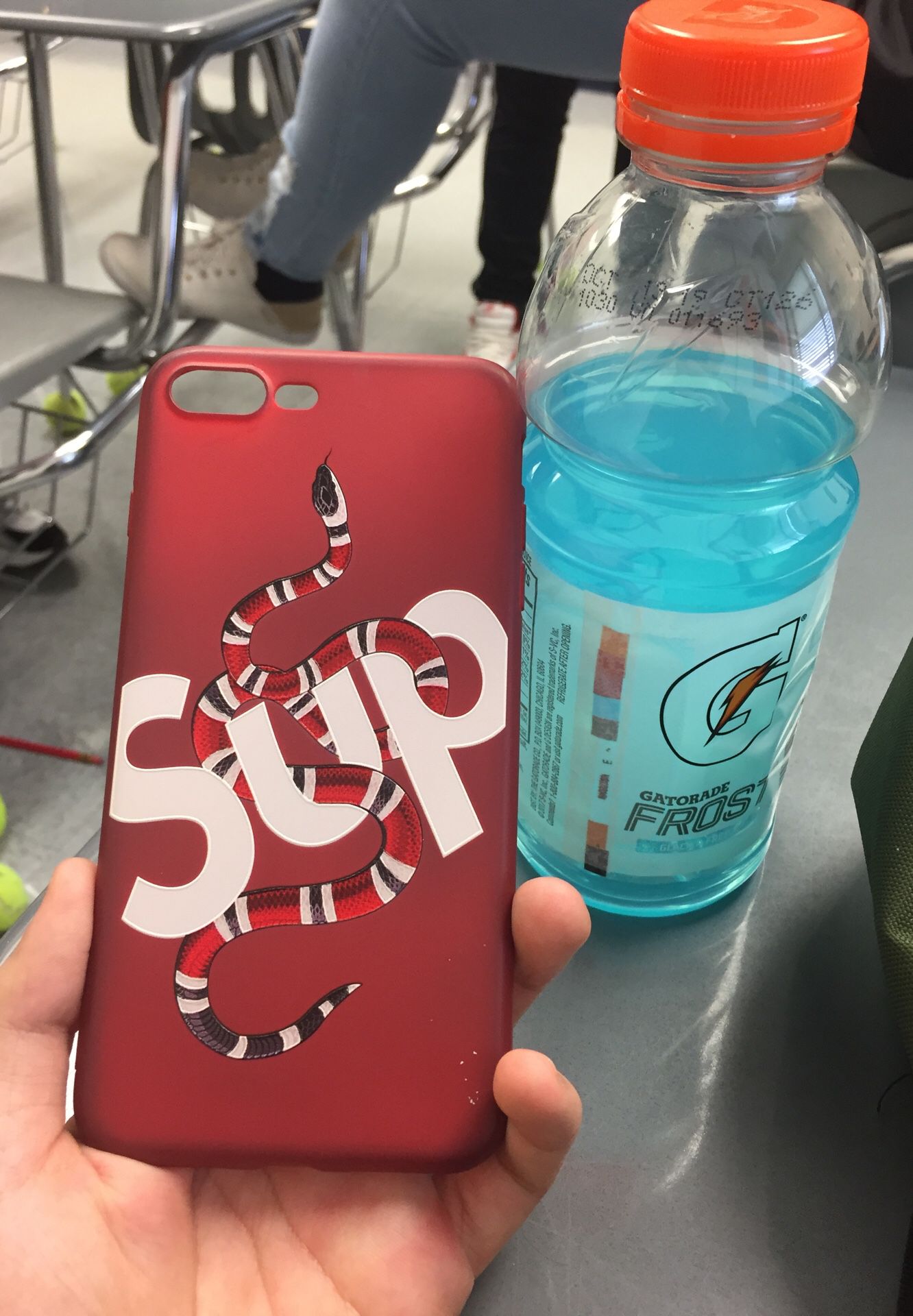 Supreme case fits iPhone 7 Plus and 8 plus