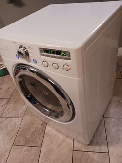 White Front-Load Washing Machine