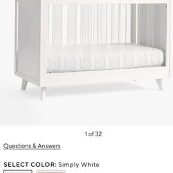Sloan Acrylic Convertible Crib Plus Conversation Kit And newton Mattress 