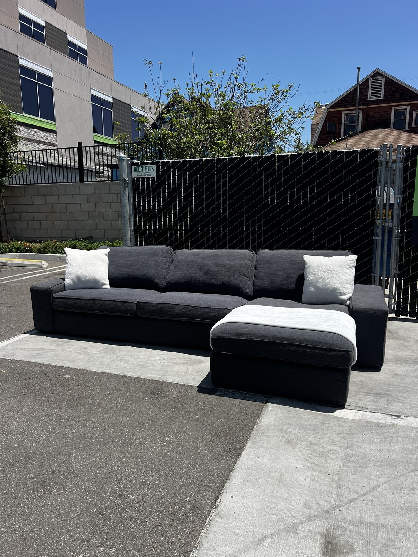 Grey KIVIK Sofa Sectional W/ Interchangeable Chaise
