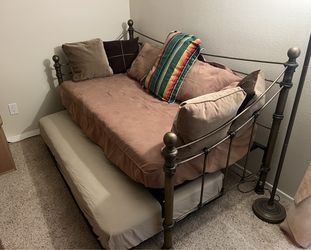 Trundle Bed with Bedding and Pillows - $300.00 obo