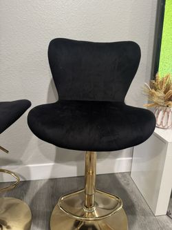 2 Black And Gold Chairs 25$ Each