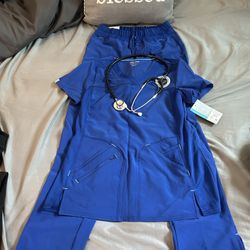 Women’s NEW Royal Blue Scrub Set