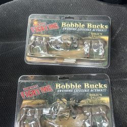 Vintage Bobble head Bucks Fighting Truck Dash Lifelike New in Box Bobble Bucks