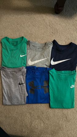 6 youth boys short sleeve shirts, size medium