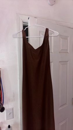 brown body length women’s dress