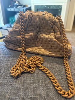 Tan weave Purse, Maria La Rosa