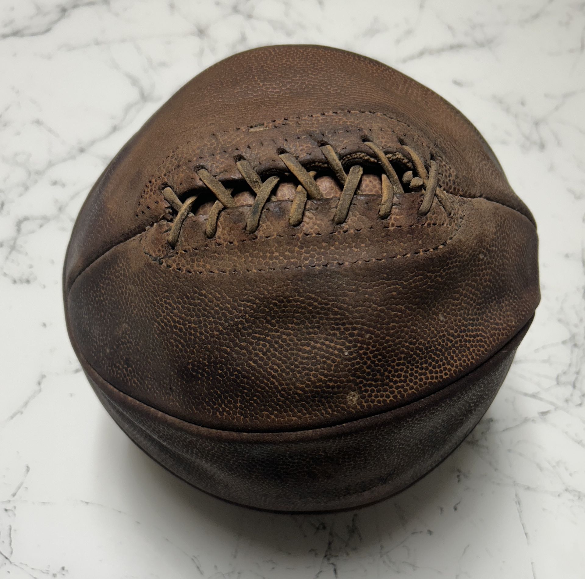 Antique Leather Lace-Up Basketball