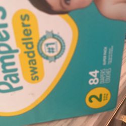 Pampers Swaddler Size 2 “84 Diapers “ 